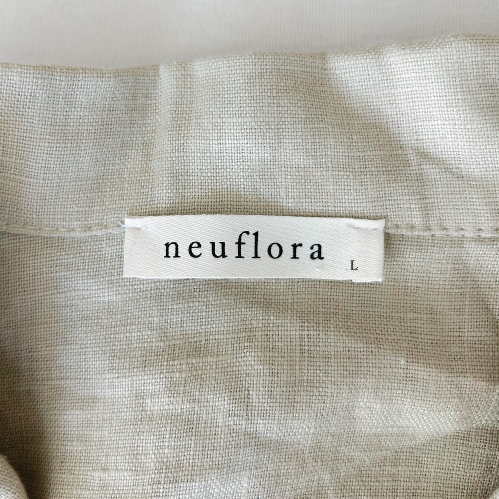 Neuflora 100% Linen Venice Blazer size large, Cream - Picture 3 of 4